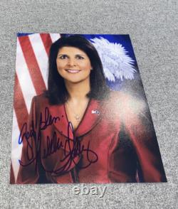 Nikki Haley Signed 8x10 Photo with JSA CERT UN Ambassador Donald Trump PROOF PIC