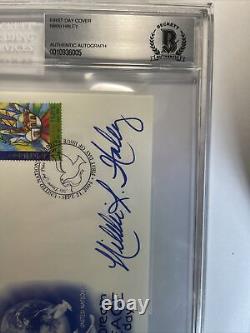 Nikki Haley Signed First Day Cover FDC Donald Trump Beckett BAS COA Slabbed
