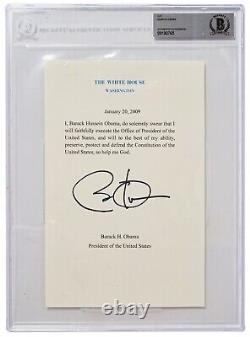 Obama Signed Makes Fun of Donald Trump Beckett COA