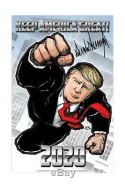 Official Donald Trump Signed Make Keep America Great Again Art Print Poster MAGA