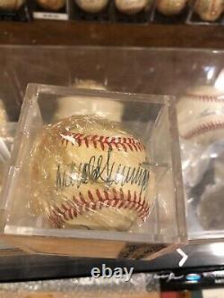 Official ball American league signed Donald Trump Marla Maples