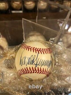 Official ball American league signed Donald Trump Marla Maples