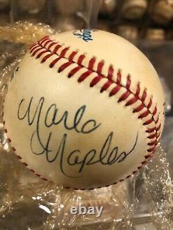 Official ball American league signed Donald Trump Marla Maples