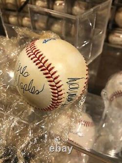 Official ball American league signed Donald Trump Marla Maples