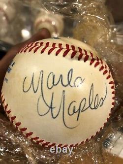 Official ball American league signed Donald Trump Marla Maples