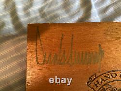 One of a Kind Donald Trump autographed Mar-a-lago Commemorative Cigar Box MAGA