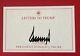 Potus 45/47 Donald Trump Autograph Signed Cut Letters To Trump Read