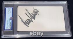 POTUS 45/47 Signed President Donald Trump Autographed 3x5 Index Card Auto PSA