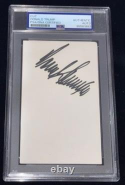 POTUS 45/47 Signed President Donald Trump Autographed 3x5 Index Card Auto PSA