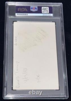 POTUS 45/47 Signed President Donald Trump Autographed 3x5 Index Card Auto PSA