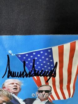 POTUS Donald J. Trump AUTOGRAPHED FIGHT T-Shirt Sz XL with Authentic COA