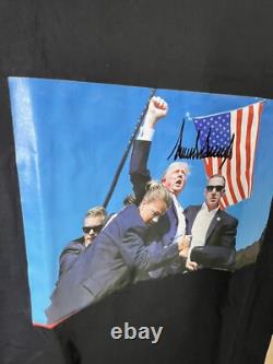 POTUS Donald J. Trump AUTOGRAPHED FIGHT T-Shirt Sz XL with Authentic COA