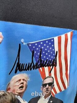 POTUS Donald J. Trump AUTOGRAPHED FIGHT T-Shirt Sz XL with Authentic COA