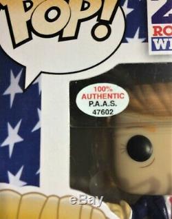 PRESIDENT DONALD TRUMP AUTOGRAPHED FUNKO POP! #02 FROM THE VOTE FUNKO POP withCOA