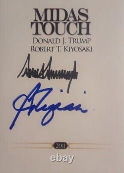 PRESIDENT DONALD TRUMP Autographed Bookplate for Midas Touch with book and coa