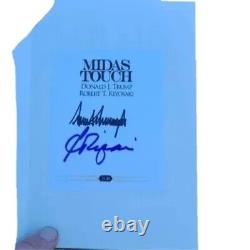 PRESIDENT DONALD TRUMP Autographed Bookplate for Midas Touch with book and coa