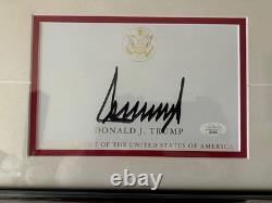 PRESIDENT DONALD TRUMP FIGHT PHOTO KILL ATTEMPT SIGNED 23x26 FRAME JSA LOA COA
