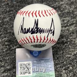 PRESIDENT DONALD TRUMP HAND SIGNED AUTOGRAPHED Baseball 45-47 Flag COA HOLOGRAM