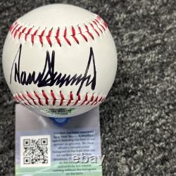 PRESIDENT DONALD TRUMP HAND SIGNED AUTOGRAPHED Baseball 45-47 Flag COA HOLOGRAM