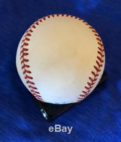 PRESIDENT DONALD TRUMP & MARLA MAPLES DUAL SIGNED A. L. Baseball! JSA LOA