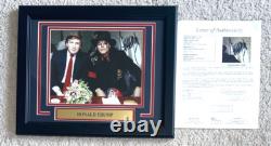 PRESIDENT DONALD TRUMP SIGNED FRAMED 8X10 PHOTO With MICHAEL JACKSON PROOF JSA