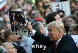 PRESIDENT DONALD TRUMP SIGNED FRAMED 8X10 PHOTO With MICHAEL JACKSON PROOF JSA