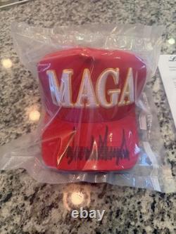 PRESIDENT DONALD TRUMP SIGNED MAGA HAT with PSA Cert