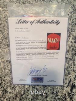 PRESIDENT DONALD TRUMP SIGNED MAGA HAT with PSA Cert