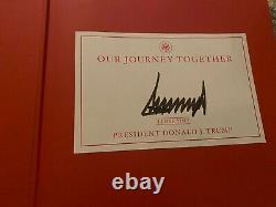 PRESIDENT DONALD TRUMP Signed Autograph OUR JOURNEY TOGETHER Book Auto Bookplate