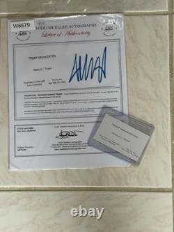 PRESIDENT DONALD TRUMP Signed Autographed Business Card COA GREAT DISPLAY