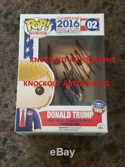 PRESIDENT DONALD TRUMP Signed FUNKO POP Autographed PSA DNA & PROOF PIC