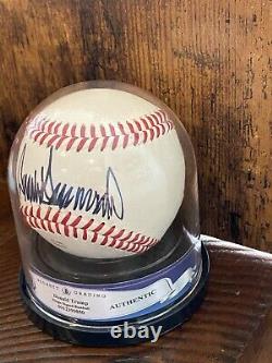 PRESIDENT DONALD TRUMP Signed Rawlings Baseball BAS Encapsulated RARE SWEET SPOT