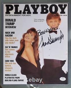 PRESIDENT? Donald Trump? 8X10 PLAYBOY PHOTO? AUTHENTIC AUTOGRAPH? WithCOA MINT