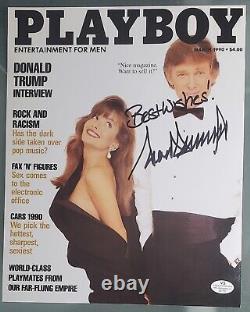 PRESIDENT? Donald Trump? 8X10 PLAYBOY PHOTO? AUTHENTIC AUTOGRAPH? WithCOA MINT