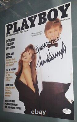 PRESIDENT? Donald Trump? 8X10 PLAYBOY PHOTO? AUTHENTIC AUTOGRAPH? WithCOA MINT