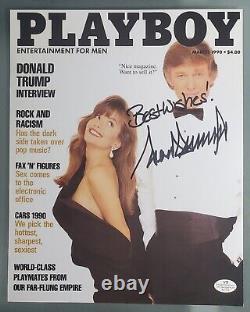 PRESIDENT? Donald Trump? 8X10 PLAYBOY PHOTO? AUTHENTIC AUTOGRAPH? WithCOA MINT