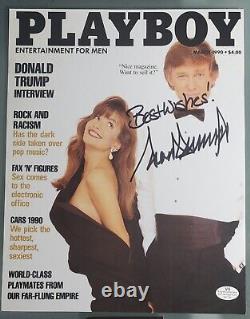 PRESIDENT? Donald Trump? 8X10 PLAYBOY PHOTO? AUTHENTIC AUTOGRAPH? WithCOA MINT