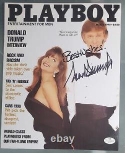 PRESIDENT? Donald Trump? 8X10 PLAYBOY PHOTO? AUTHENTIC AUTOGRAPH? WithCOA MINT