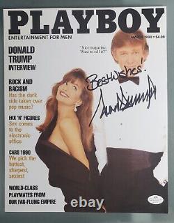 PRESIDENT? Donald Trump? 8X10 PLAYBOY PHOTO? AUTHENTIC AUTOGRAPH? WithCOA MINT