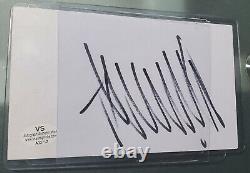 PRESIDENT? Donald Trump? Signed Autographed Index Card 3X5 EXCELLENT withCOA