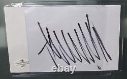 PRESIDENT? Donald Trump? Signed Autographed Index Card 3X5 EXCELLENT withCOA