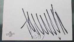 PRESIDENT? Donald Trump? Signed Autographed Index Card 3X5 EXCELLENT withCOA