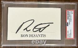 PRESIDENT Governor Ron DeSantis SIGNED LARGE BOLD CUT Signature PSA DNA COA