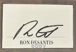 PRESIDENT Governor Ron DeSantis SIGNED LARGE BOLD CUT Signature PSA DNA COA