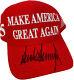 Psa/dna President Donald Trump Autographed Official Red Maga Hat Full Signature