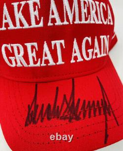 PSA/DNA President DONALD TRUMP Autographed Official Red MAGA Hat FULL SIGNATURE