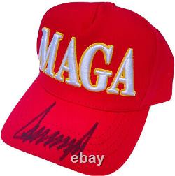 PSA/DNA President DONALD TRUMP Autographed Signed Official Red MAGA Hat