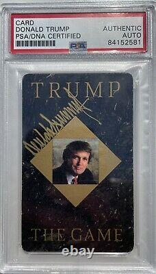 PSA/DNA President DONALD TRUMP Signed Autographed THE GAME Playing Card Auto