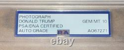 PSA/DNA President Donald J. Trump Signed Autographed 8x10 Photo PSA Gem Mt 10