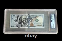 PSA Encapsulated PRESIDENT DONALD TRUMP Signed Autographed $100 Bill MAGA